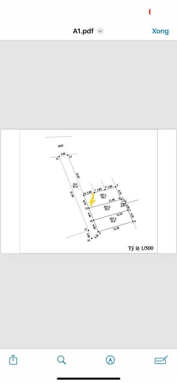 Chính chủ cần tiền bán mảnh đất Trung Châu diện tích 54.1m2, giá f0