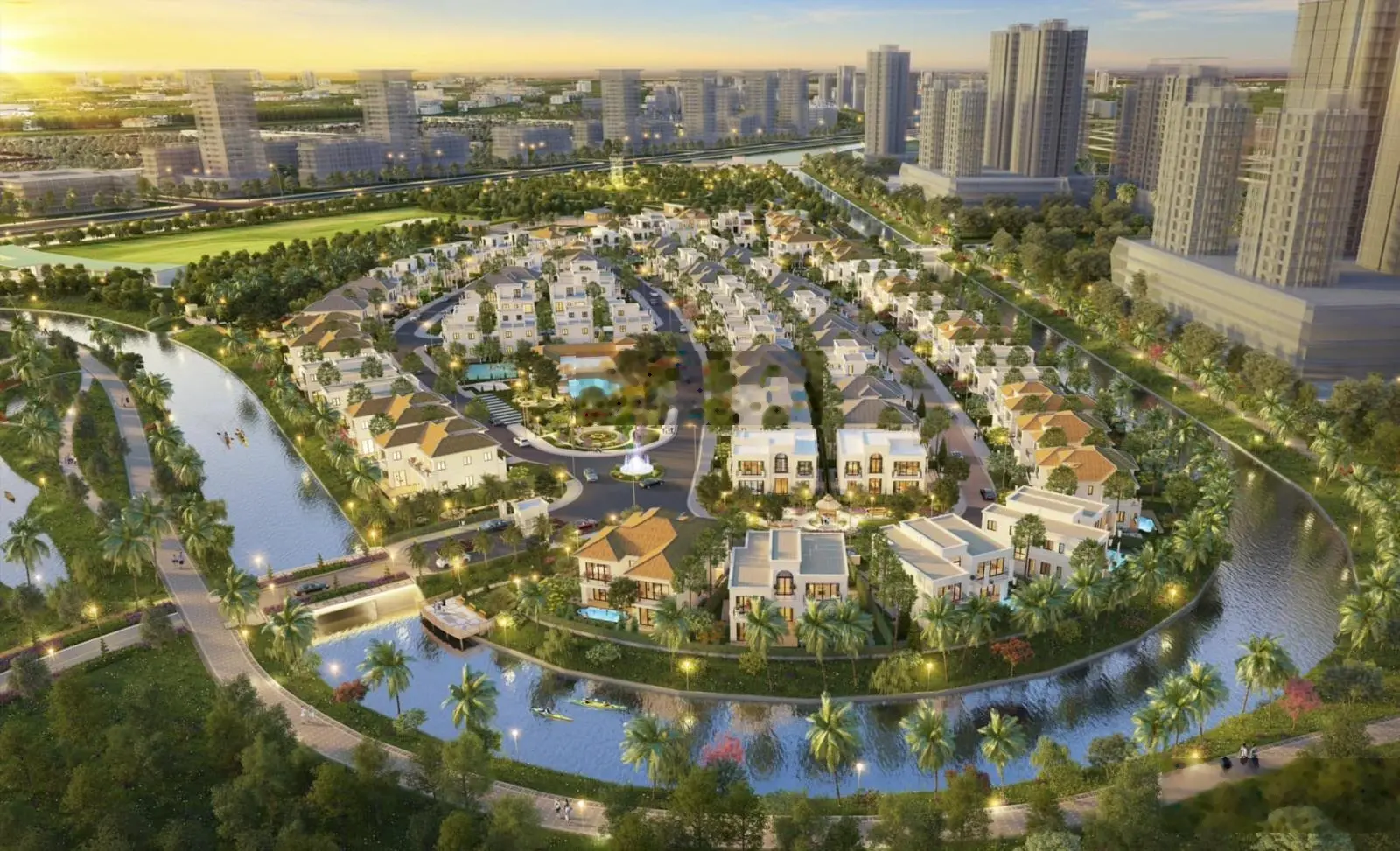 Biệt thự Làng Châu Âu Park Village thuộc dự án Waterpoint DT đất 300m2 500m2