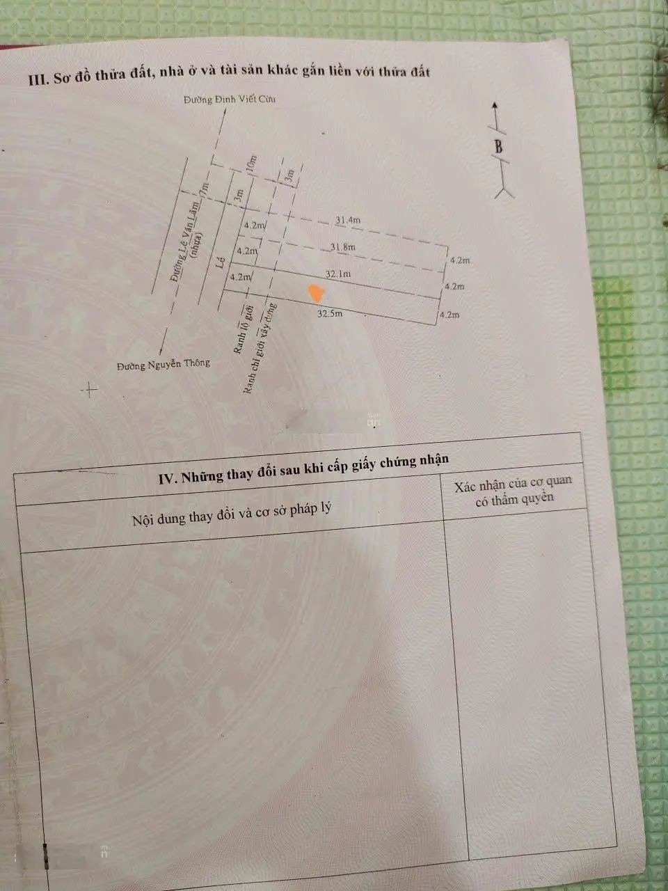 Bán đất thổ mặt tiền Lê Văn Lâm đối diện BVĐK Long An, Phường 3, TP Tân An, DT: 4.2 x 32 (135.4m2)