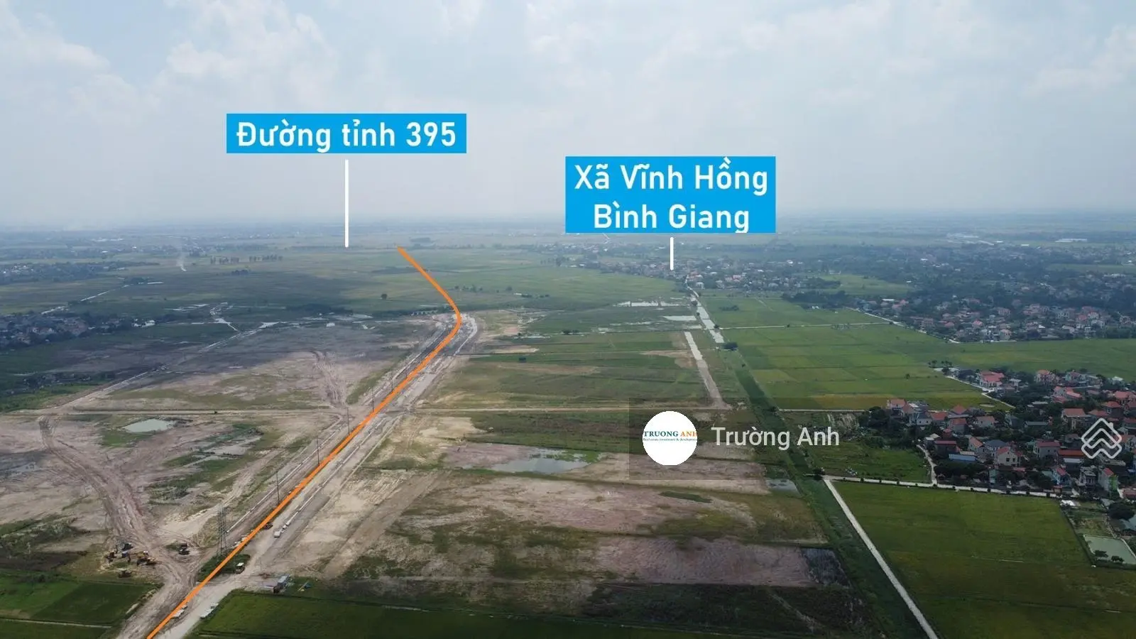 Mở bán KCN Phúc Điền mở rộng - Xã Vĩnh Hưng - Bình Giang - Hải Dương. DT 500m2 1ha 2ha. 2,6tr/m2