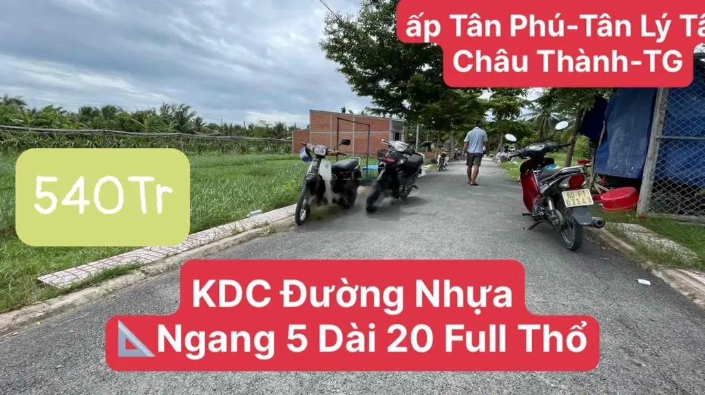 KDC Đường Nhựa xã Tân Lý Tây gần KCN Tân Hương