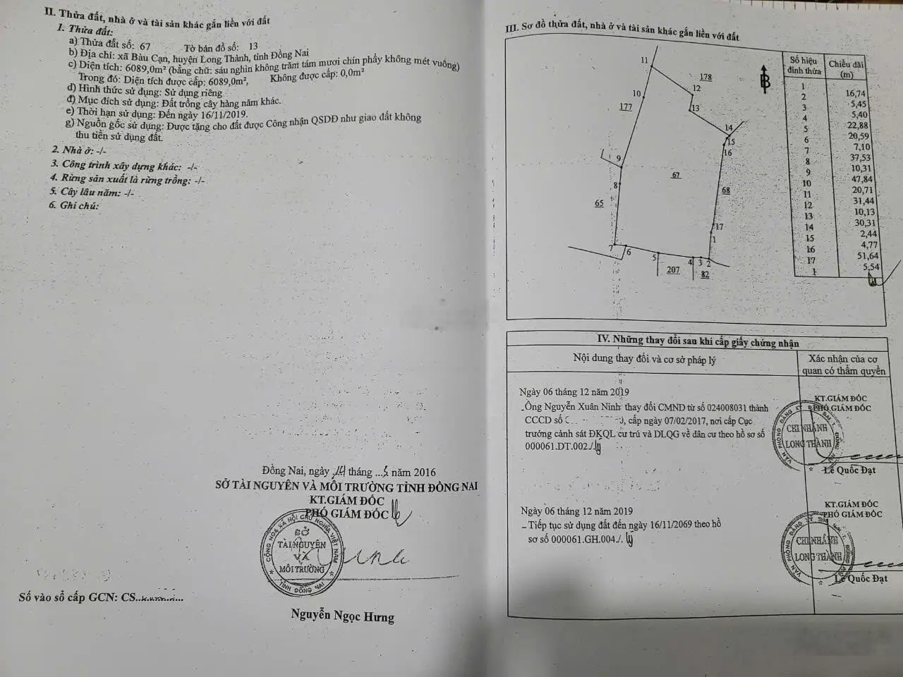 Cần bán gấp đất diện tích 12.300m2 xã Bàu Cạn, Long Thành, Đồng Nai