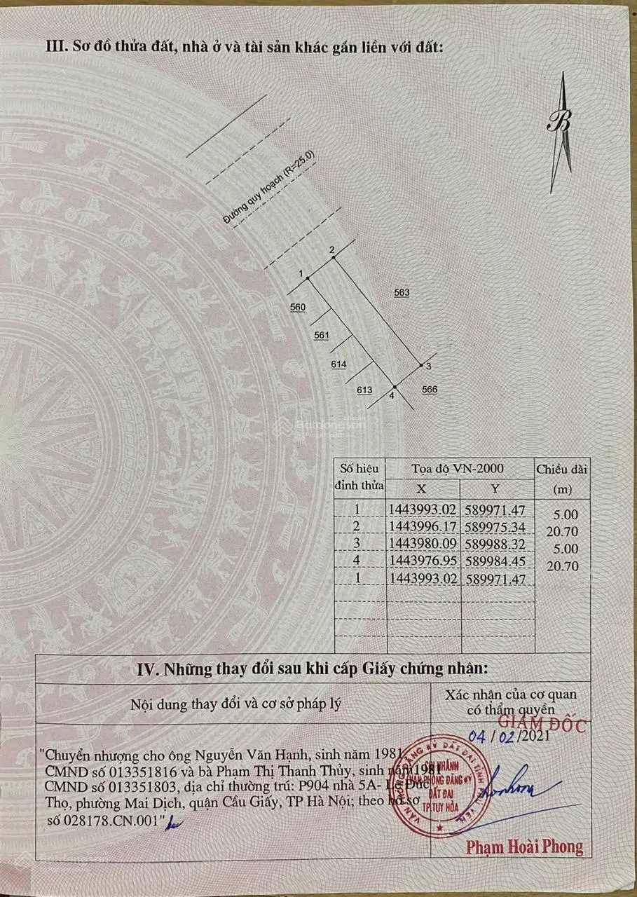 Chính chủ kẹt vốn bán gấp đất Phú Đông, Tuy Hòa, Phú Yên. 103,5m2 full thổ cư, SHR, cách biển 700m