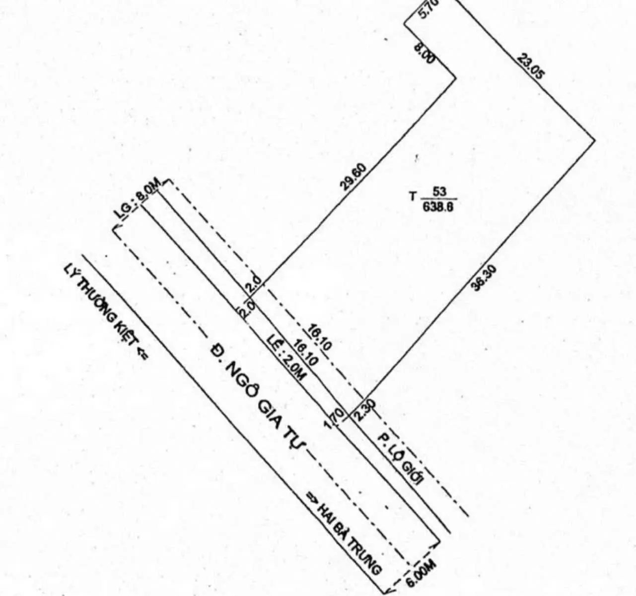 Bán nhà mặt tiền 638m2 đường Ngô Gia Tự