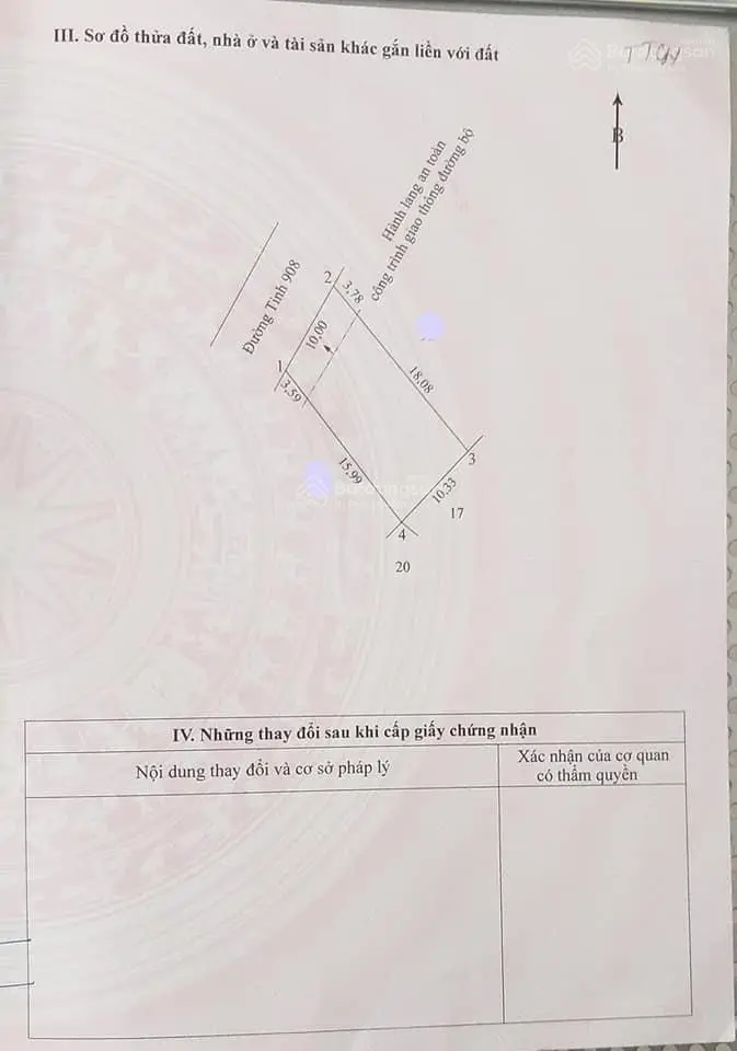 Đất mặt tiền đường tỉnh 908 xã Tân Hưng, Bình Tân, Vĩnh Long. (DT: 10m x 22m)