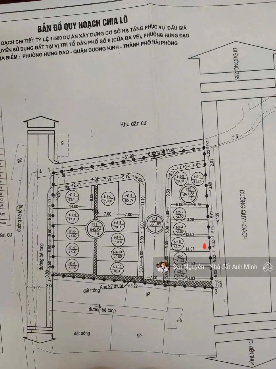 Lô đất đấu giá Phương Lung - Hưng Đạo - giá rẻ nhất thị trường