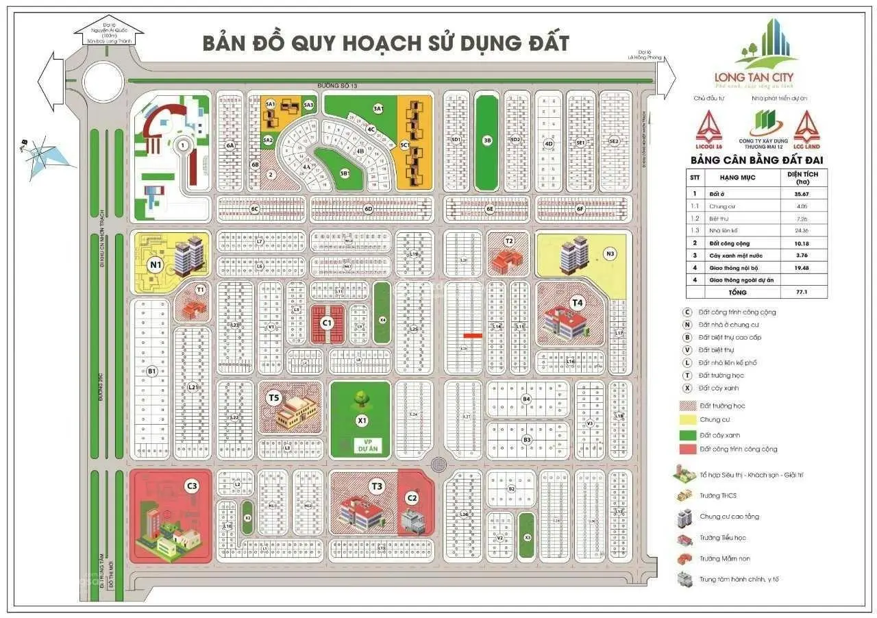 Cần bán lô hoa hậu Long Tân City trục đường 17.5m,ko ép xây,đối diện khu TM, ko vướng tụ điện hố ga