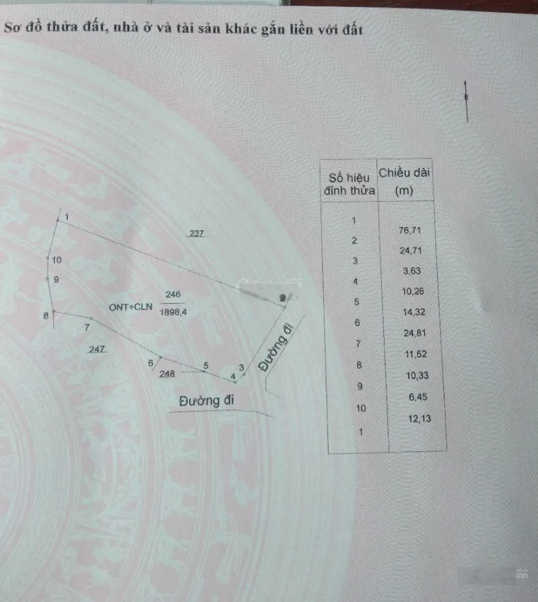 Đất vườn Hành Minh, 1898m2 chỉ cách trung tâm huyện 1,5km giá giá chỉ còn 750tr, giảm 40%