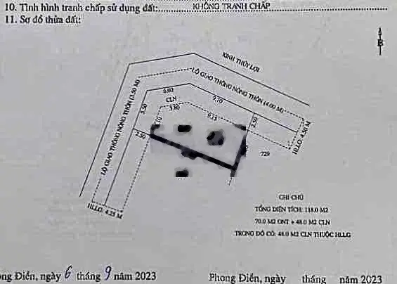 Nền Gốc 118m2 Thổ Cư - Lộ Oto - Cách Chợ Mỹ Khánh 1Km - Giá 1,390 Tỷ