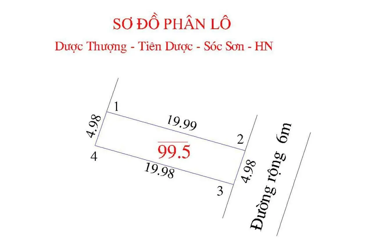 Bán 100m2 ngõ thông 6m Dược Thượng,Tiên Dược,Sóc Sơn