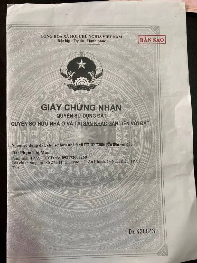 Cần bán đất chính chủ , có tiềm năng phát triển về sau.