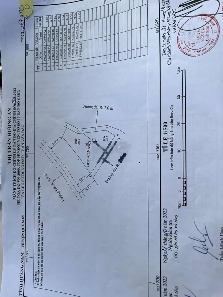 Bán lô đất Trục Chính DH4 Hương An Chợ Bà lô đất 3 mặt tiền đường