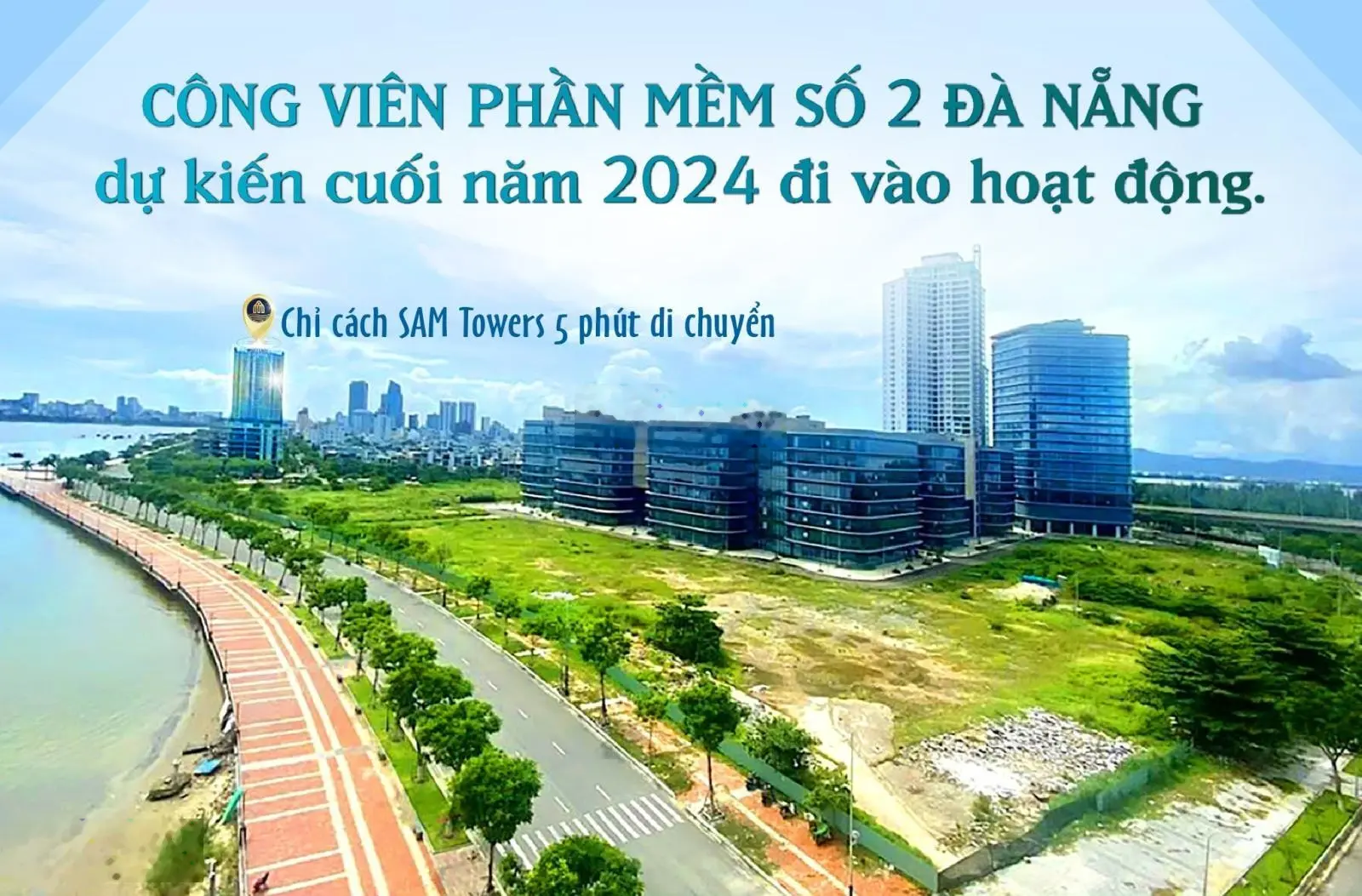 Căn góc 2PN SAM Towers - sống chuẩn thượng lưu - sinh lời tối ưu - trực diện sông - view pháo hoa