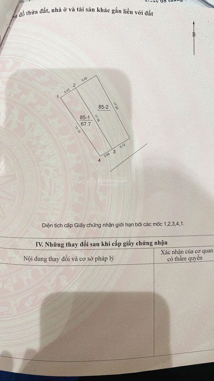 Vân Hà Đông Anh Bán Đất Có Sẵn Xưởng 67,7m2-Đường trước đất thông trải nhựa ô tô tránh -Giá 2,8tỷ