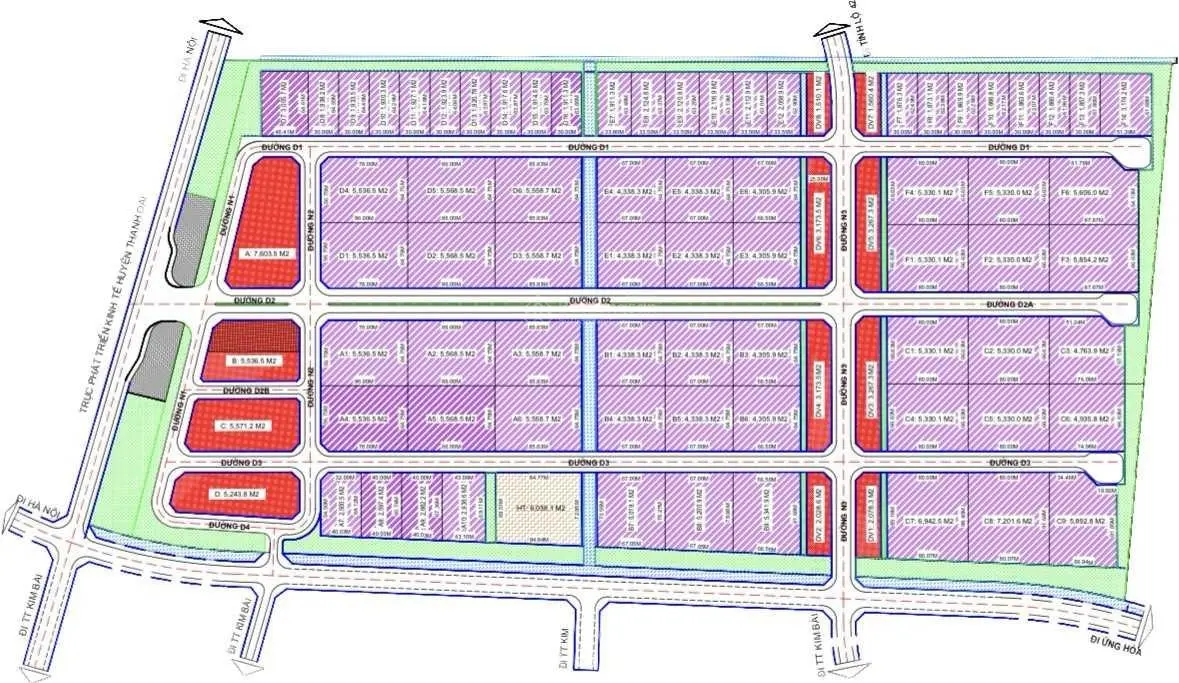 Đất Tmdv và đất xưởng công nghiệp tại cụm công nghiệp Telin Park Kim Bài.