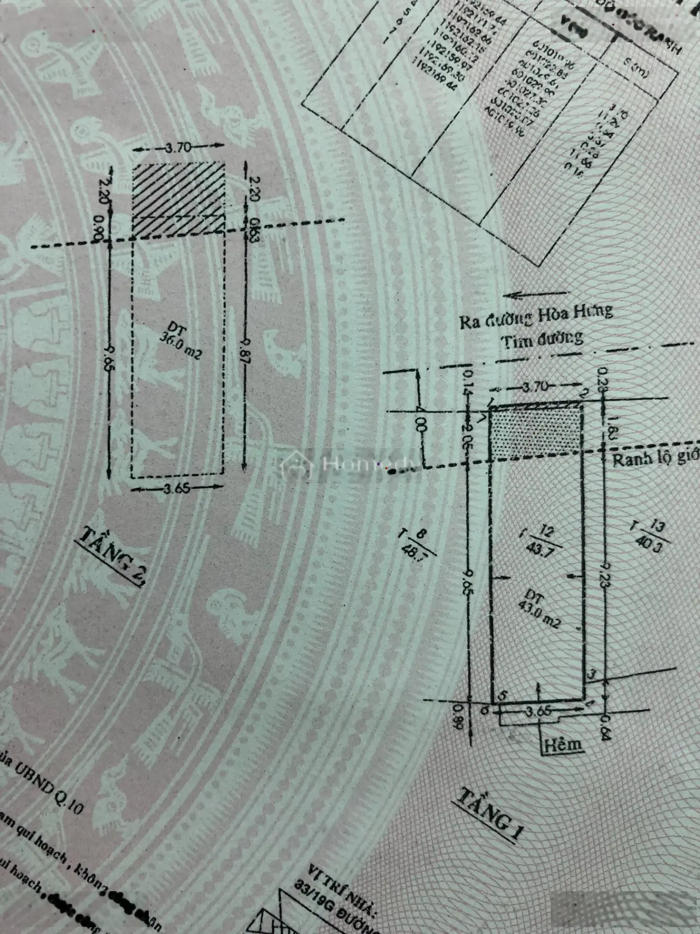 Bán nhà riêng tại hẻm 83 Đường Hòa Hưng, P12, Q10, 7,6 tỷ, 43m2, giá tốt