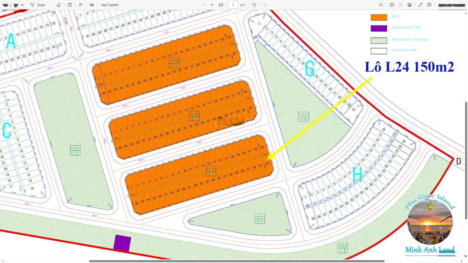 Bán lô góc 150m2 siêu phẩm đối diện 2 công viên Tái định cư Gành Dầu, Giá siêu kẹt chỉ 2.85 tỷ