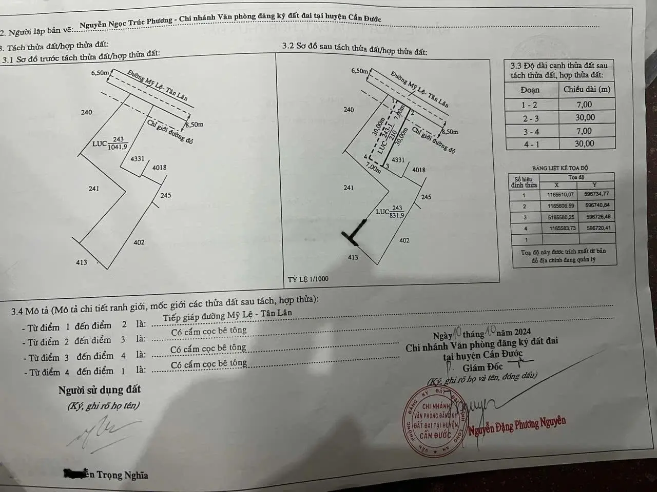 210m2 F0 7x30m, đường Thái Thị Thêu cách QL 50 chỉ 1.5km