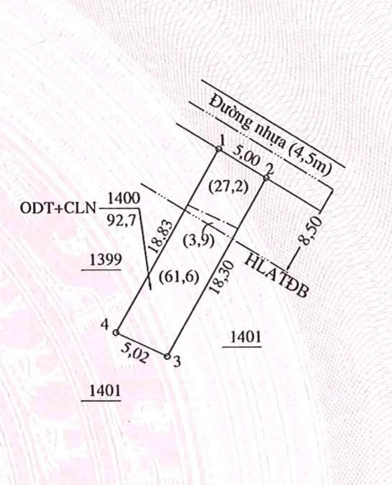 Đất 5 x 19 - đường nhựa thông ngay trường QT Marie Curie - chỉ 1.5x tỷ