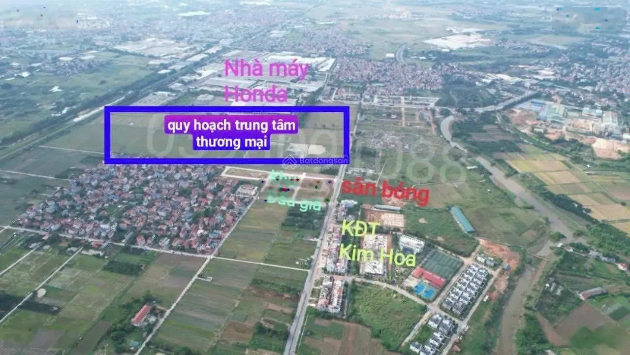 Đất đấu giá Hà Nội 93,5m2 MT: 5,5m giá chỉ hơn 40tr/m2 tại Kim Hoa Mê Linh Hà Nội