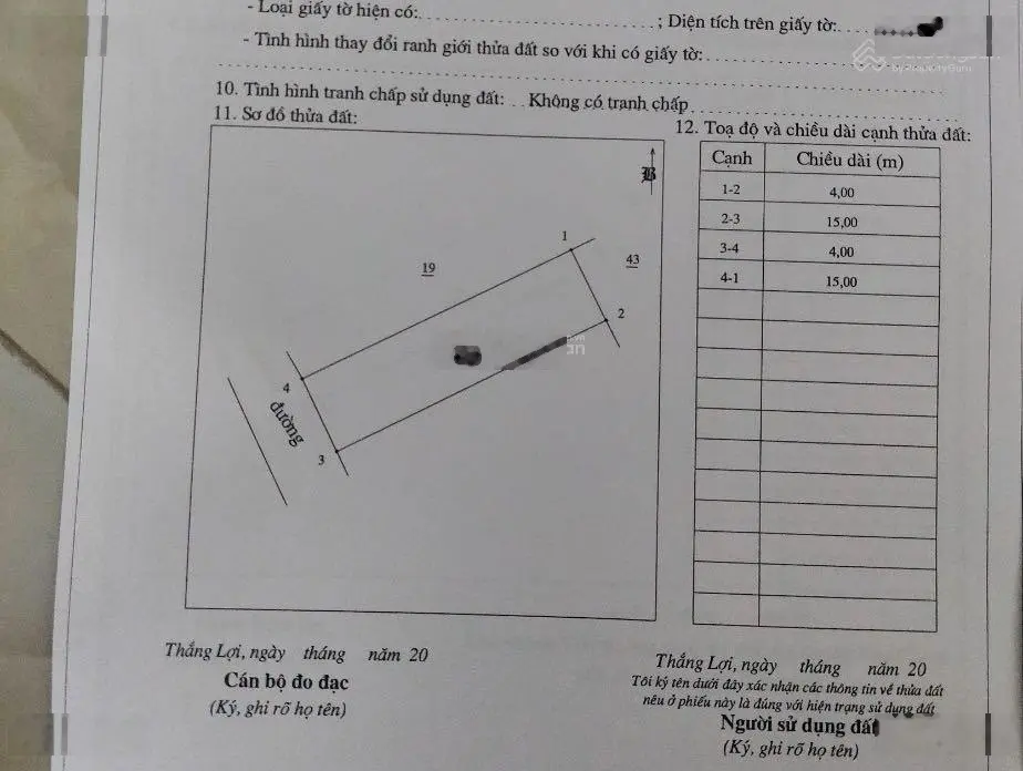 Bán đất kinh doanh đỉnh tại Thắng Lợi, Văn Giang, Hưng Yên. Diện tích 60m2