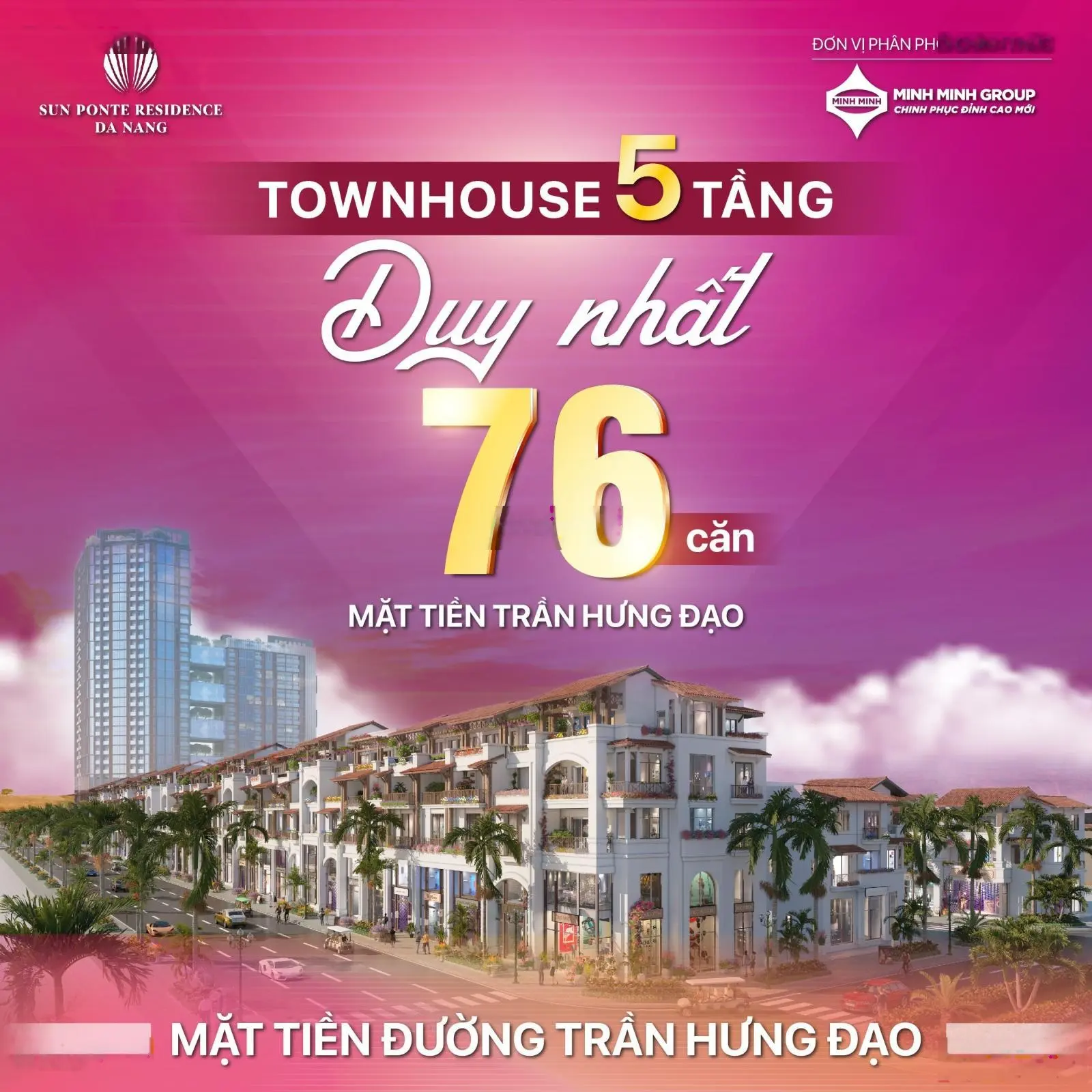 Bán căn Townhouse Sonata, thấp tầng Sun Symphony bám trục đường Trần Hưng Đạo. Căn siêu hiếm.