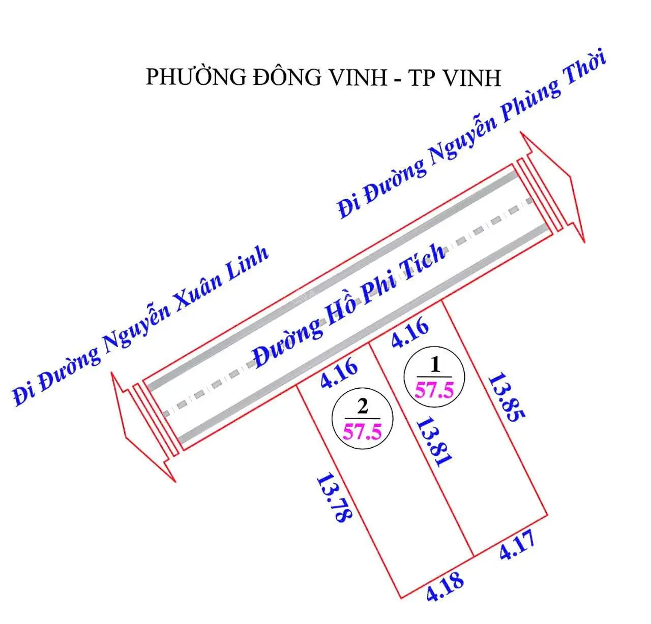 Bán đất mặt đường Hồ Phi Tích, Đông Vĩnh, TP. Vinh Cơ hội đầu tư lý tưởng