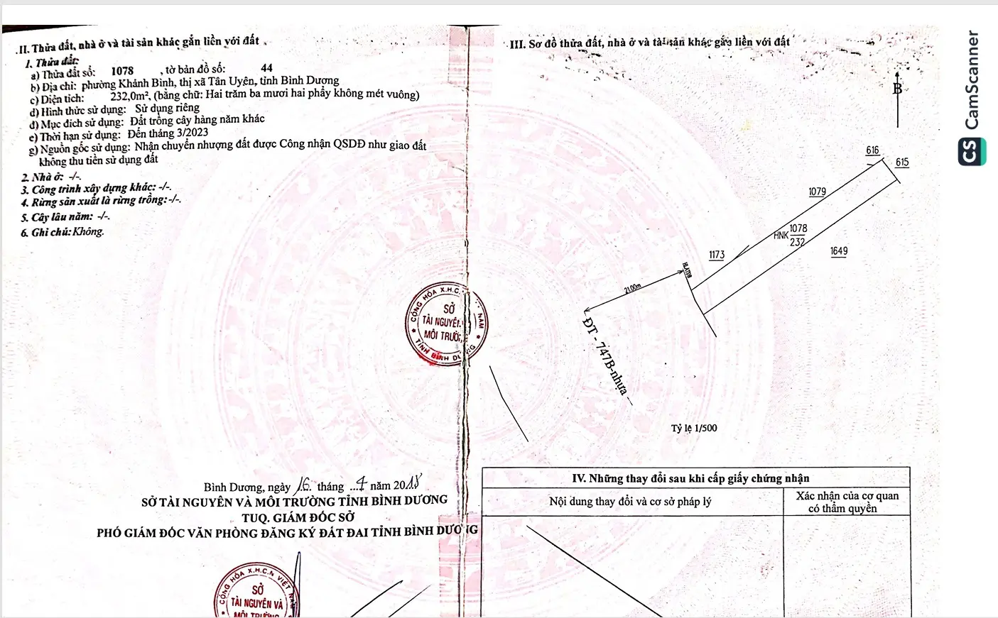 Bán nhà riêng mặt tiền đường ĐT 747 tại Khánh Bình, 5 tỷ, 232m2 - không nội thất, pháp lý đầy đủ