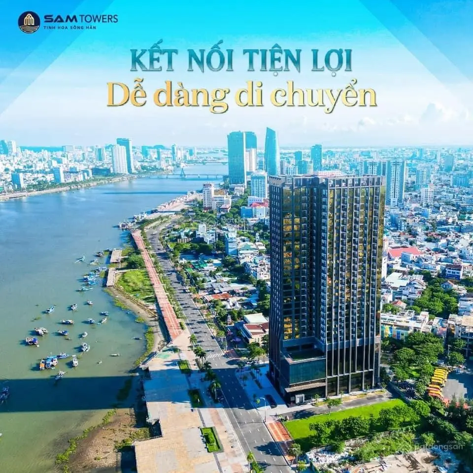 Căn 1PN 50m2 full giá 3.65 tỷ SAM Towers trực diện sông Hàn Đà Nẵng