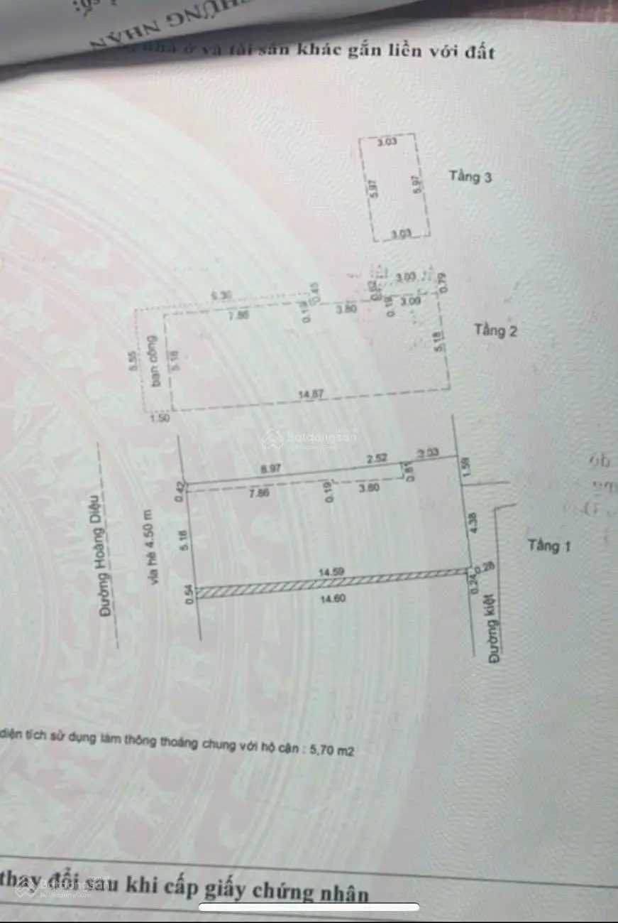 Hàng cực hiếm! Cần bán nhà mặt tiền đường Hoàng Diệu 85.5m2 (ngang 6.1m). Giá 13.7 tỷ