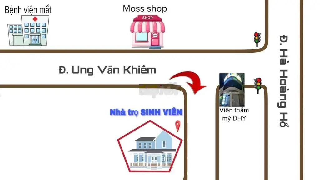 Nhà Trọ 173,5 m2 full Thổ Cư- Hẻm Ung Văn Khiêm , Khu Đại Học An giang