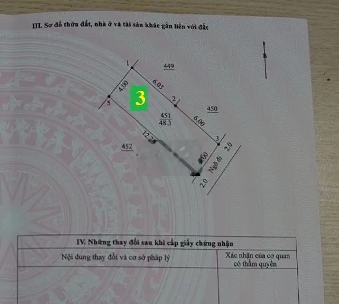 Bán đất tại Đông Phương Yên, Chương Mỹ. Diện tích 48,3m2, sẵn sổ đỏ, full thổ cư