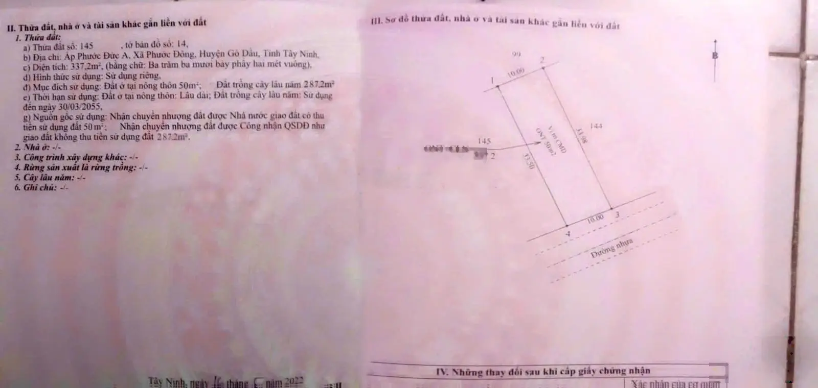 Cần tiền trả nợ bán dãy trọ 10 phòng KCN Phước Đông, TN, 337m2, SHR, 650 Tr