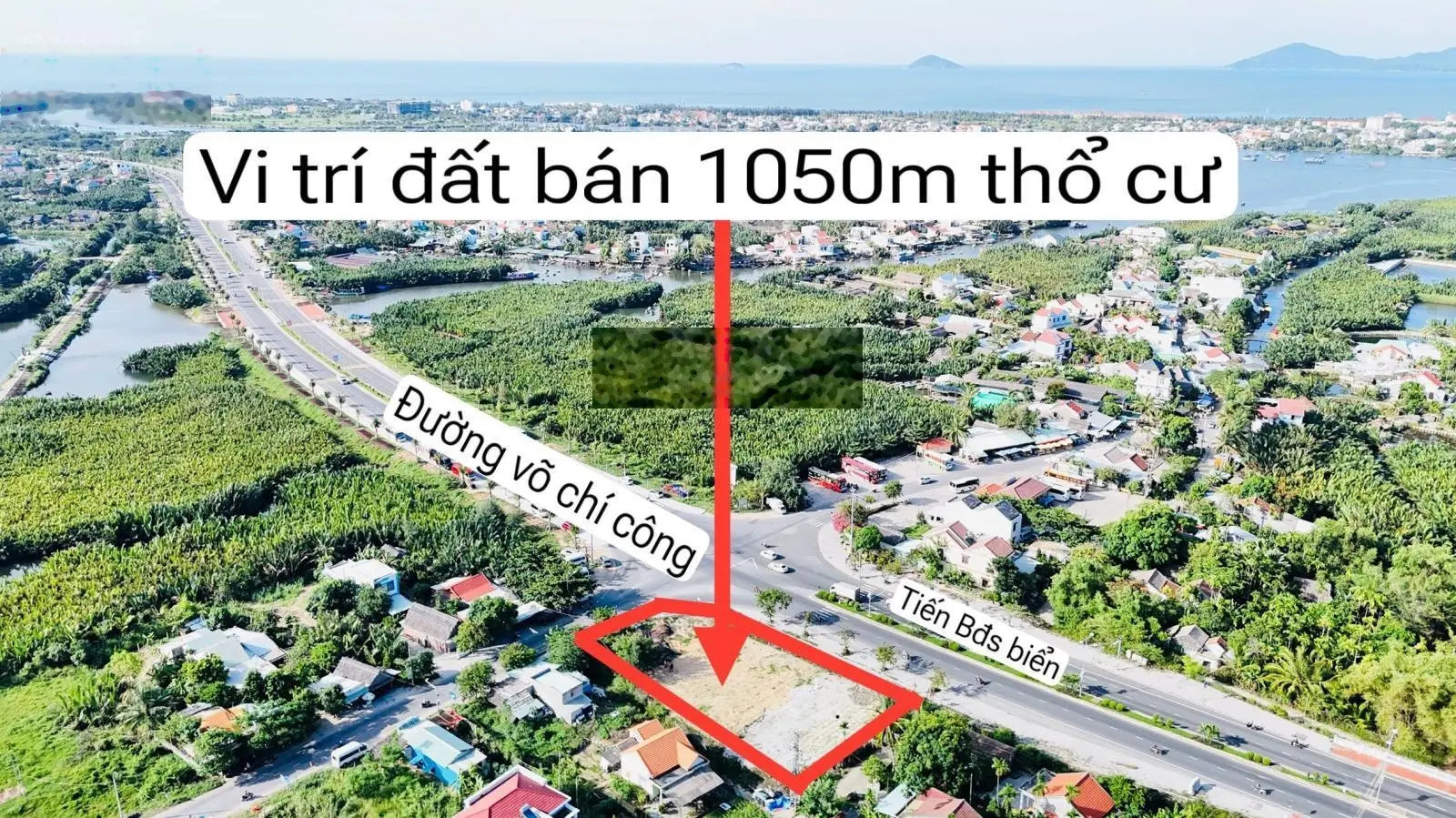 Bán 1050m2 thổ cư ngay TP Hội An siêu vip góc ngay 4 khu du lịcH Rừng Dừa 7 mẫu TP Hội An