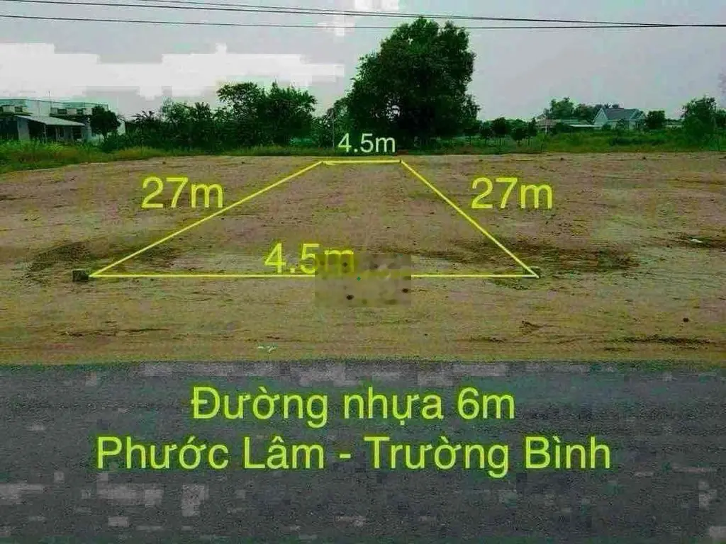 đất có sổ hồng mặt tiền phước lâm trường bình