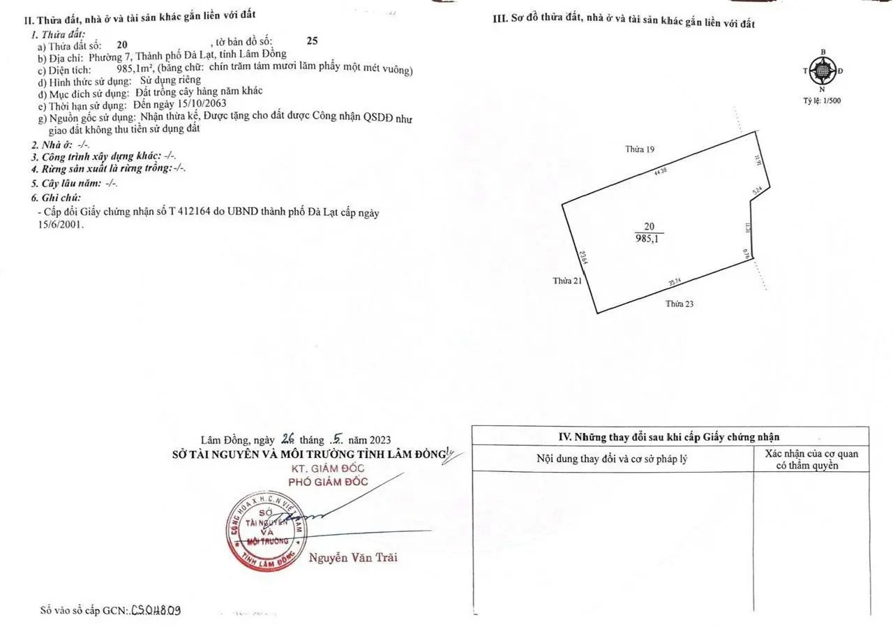 Bán đất giá ngộp tại hẻm số 2, đường Ankroet, Phường 7, Tp Đà Lạt