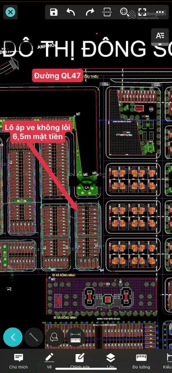 Siêu rẻ! Đại đô thị TP Thanh Hóa 104m2 rộng 6,5m giá 1,2x tỷ cách hồ điều hoà 100m