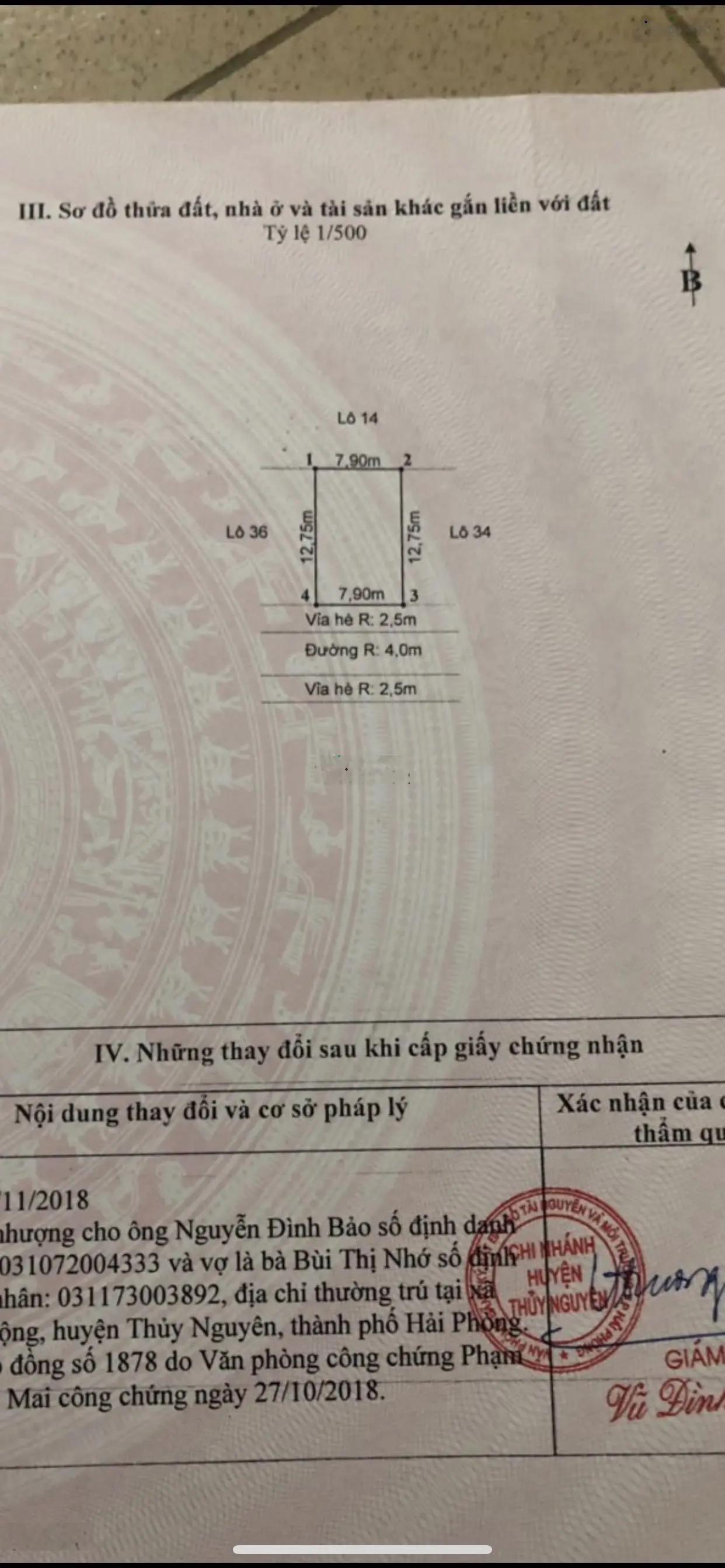 Bán đất TĐC Vsip 3, Dương Quan, Thủy Nguyên, Hải Phòng