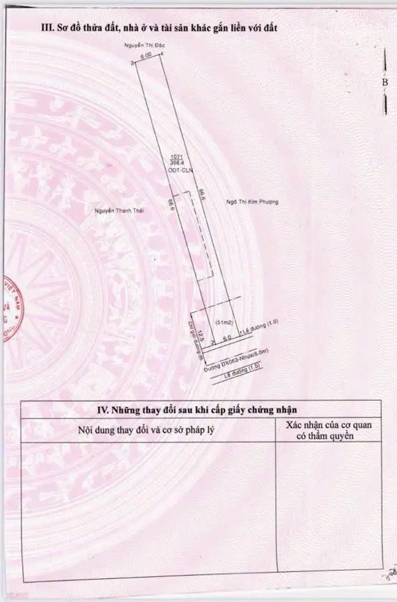 Chính chủ cần bán gấp lô đất đường DX063 phường Định Hoà - TP Thủ Dầu Một