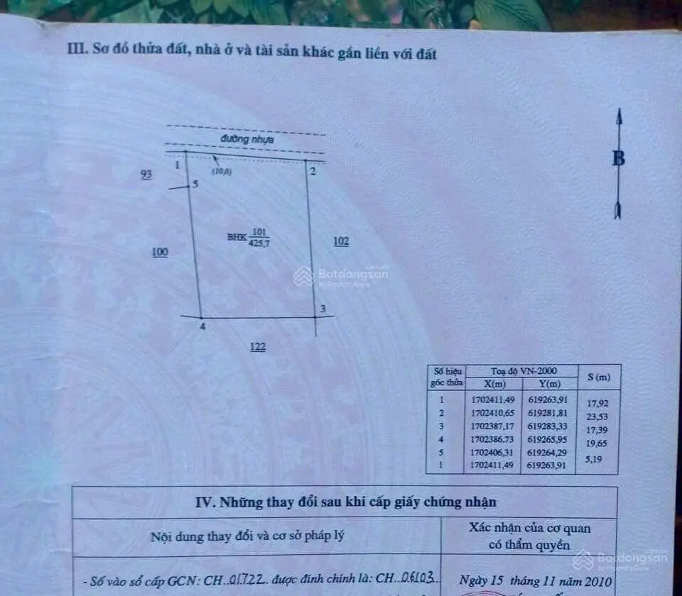 Quang Vinh chào bán giá sỉ 4 lô đất BHK giá chỉ hơn 1tr/m2. Gần Biển và khu dân cư hiện hữu