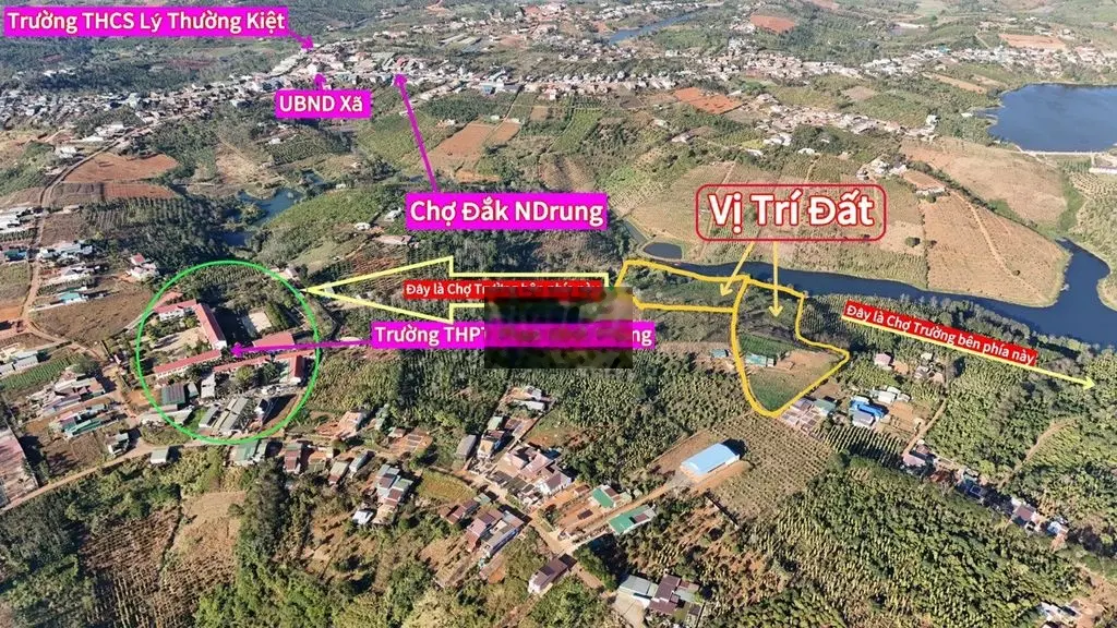 Bán đất view hồ tại xã Đắk N'rung Gia Nghĩa có 320m mặt tiền đường