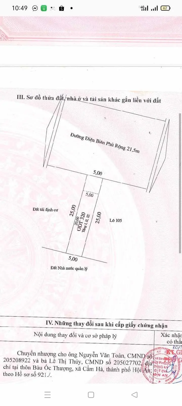 Bán nhà mặt tiền đường Điện Biên Phủ, TP Hội An, tỉnh Quảng Nam