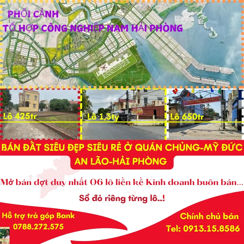 Rẻ quá 100m2 ngay chợ chiều Mỹ Đức, Quán Chủng có 650tr đường 4,5m, Sát chung cư Mỹ Đức, An Lão