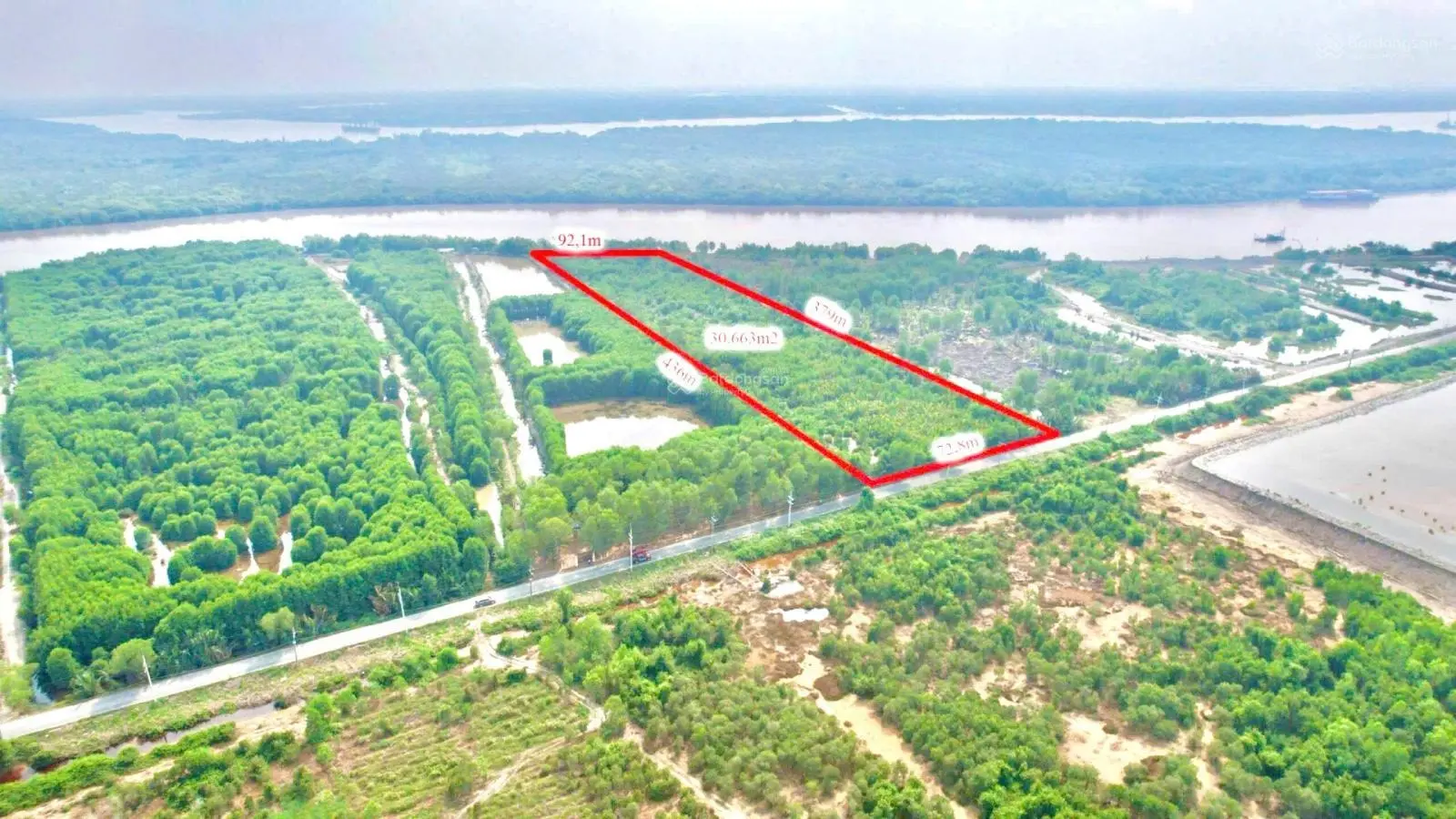 Bán 30.663m2 đất MT đường Phan Văn Đáng và mặt sông Đồng Tranh xã Phước Khánh, huyện Nhơn Trạch