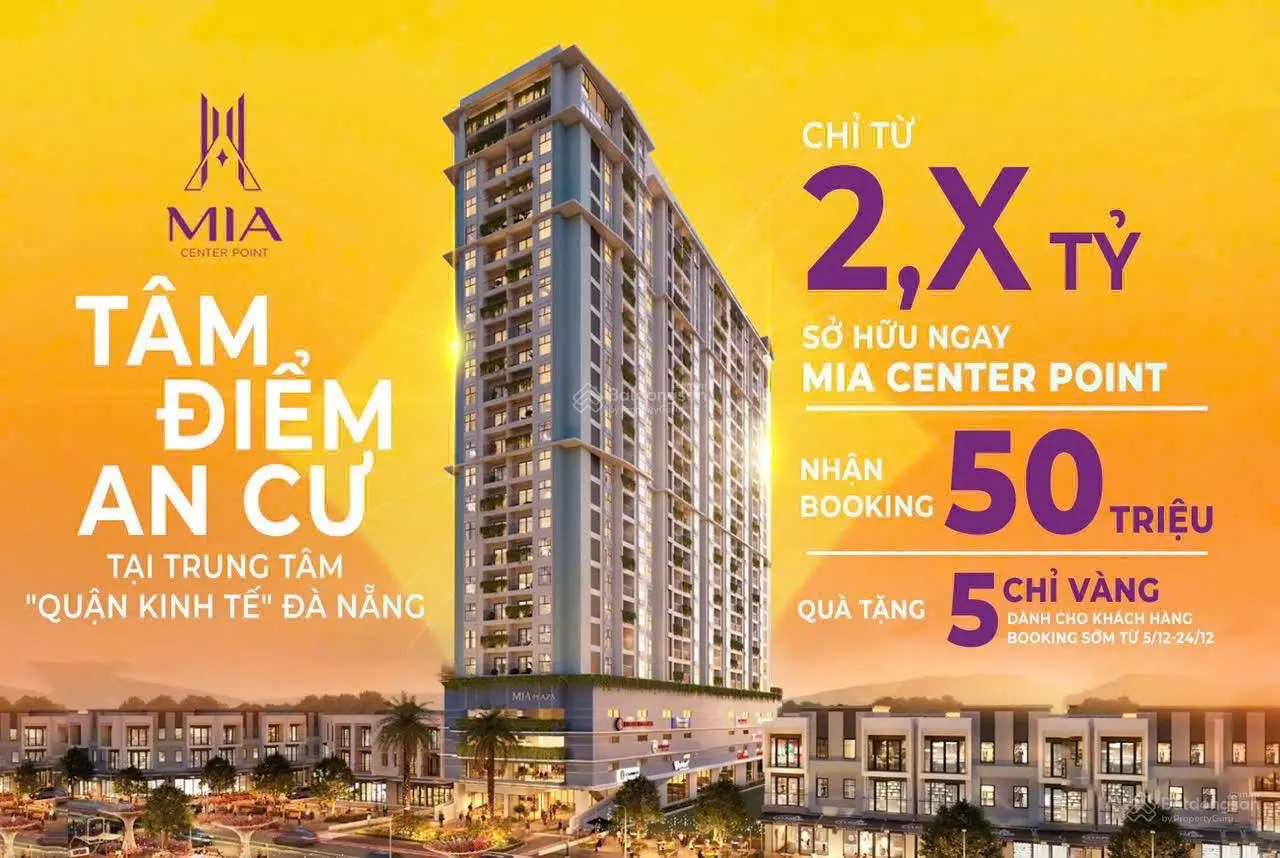 Chính thức nhận booking căn hộ Mia Center Point mặt tiền Ngô Thì Nhậm, trung tâm Liên Chiểu Đà Nẵng