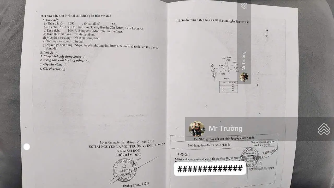 Chủ cần bán gấp lô đất ngay KCN Cầu Tràm, gần chợ Trung Thành, giá: 1.060 tỷ, DT: 100m2 thổ cư, SHR