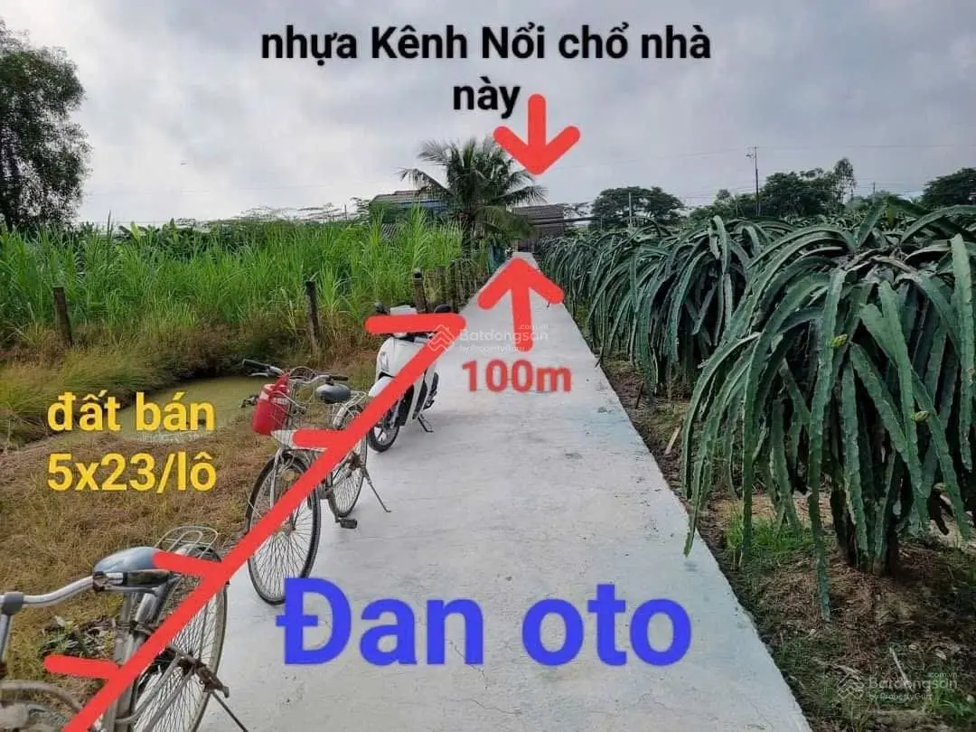 5x 23 thổ cư đường Đan OTO cách nhựa kênh nổi 100 m Cách nhựa Nguyễn Thông 300 m