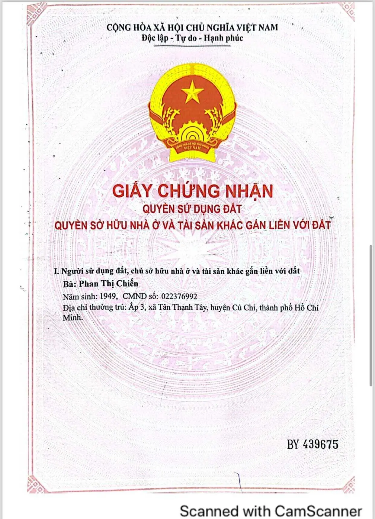 Cần bán nhà xưởng Củ Chi chính chủ