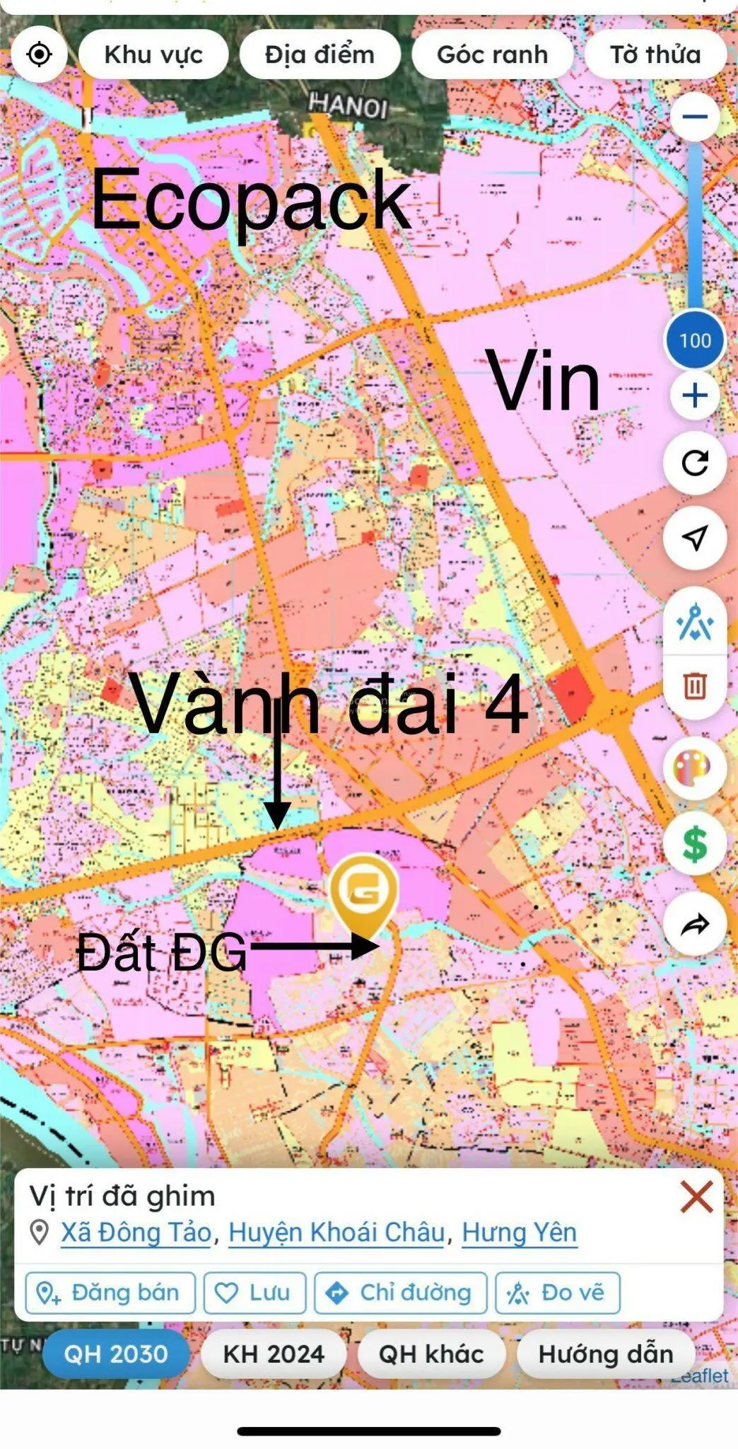 Đất đấu giá cách nút giao Vành Đai 4, 1 km, Cầu Mễ sở, trục KD 2 mặt đường. Gần các khu đô thị lớn