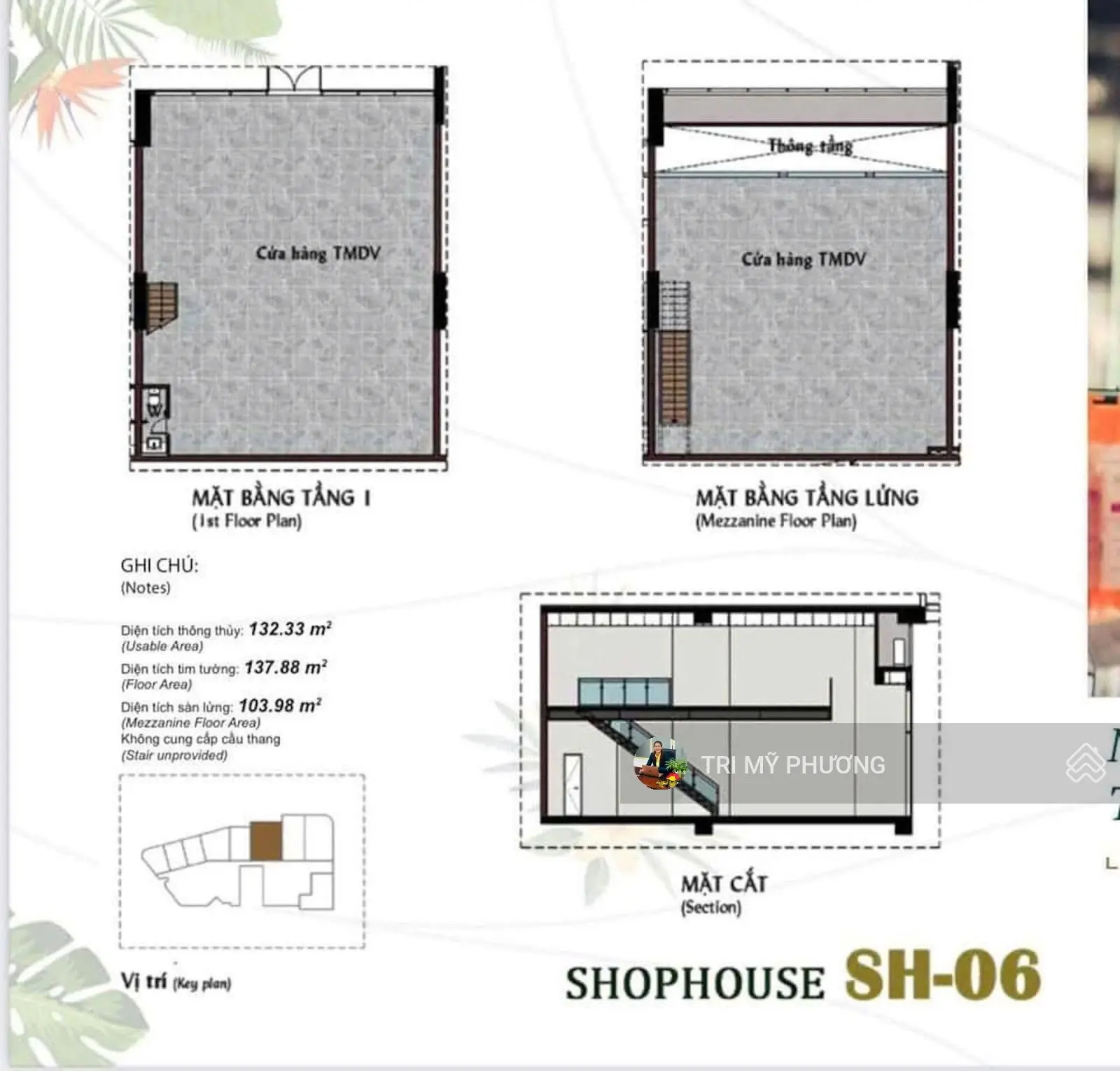 Bán shophouse - Thảo Điền Green - có sẵn hợp đồng cho thuê từ 80 - 260 triệu/tháng/căn shophouse